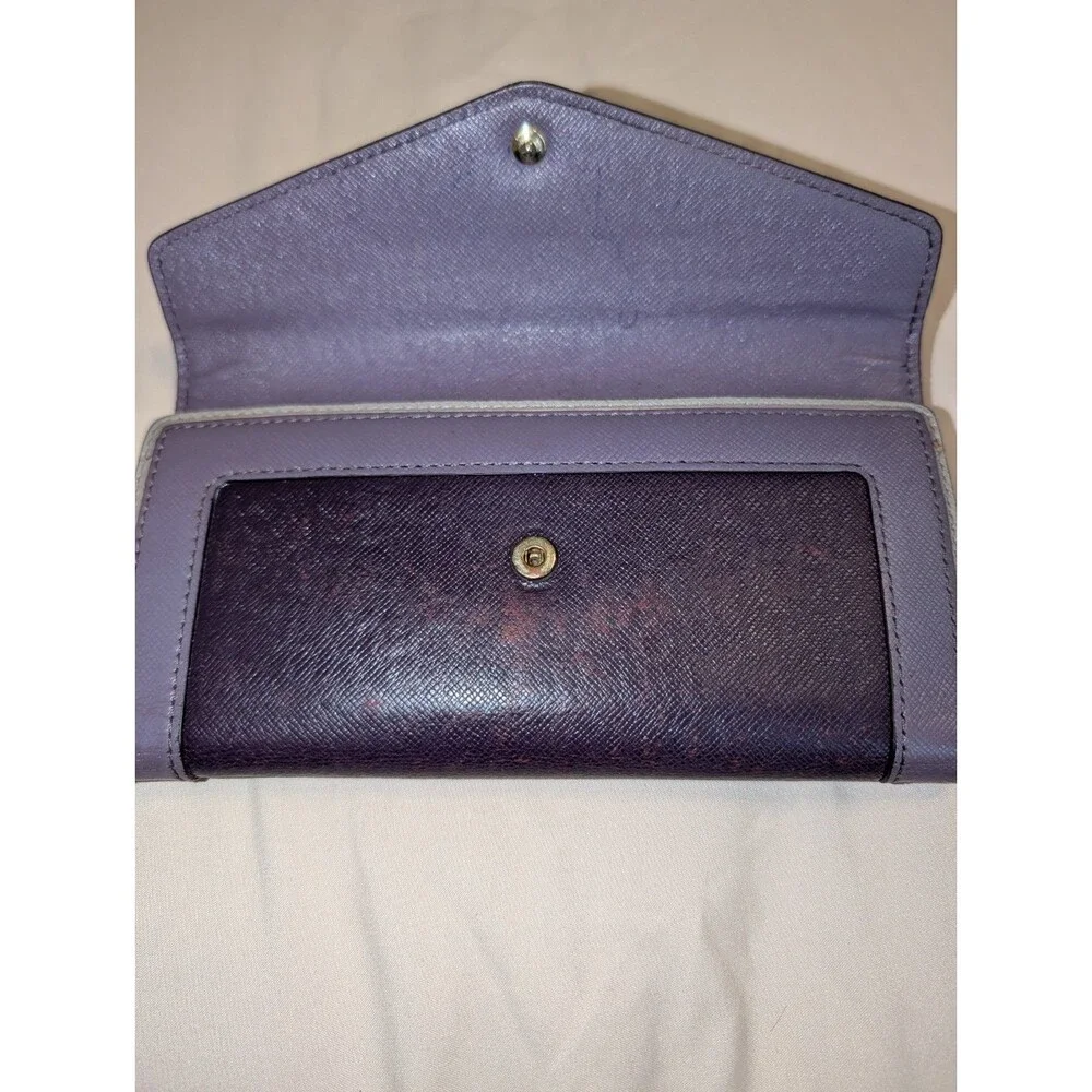 Michael Kors Purple/Gray Checkbook Wallet